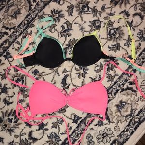 2 padded bikini tops